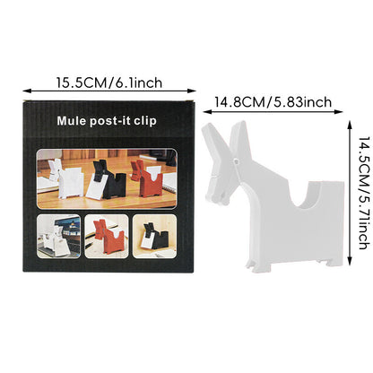 Quirky Mule Desk Memo Holder | Cute Animal Notepad Clip & Office Organizer