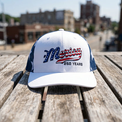 US ’Merica 250 Years Embroidered Mesh Back Trucker Hat