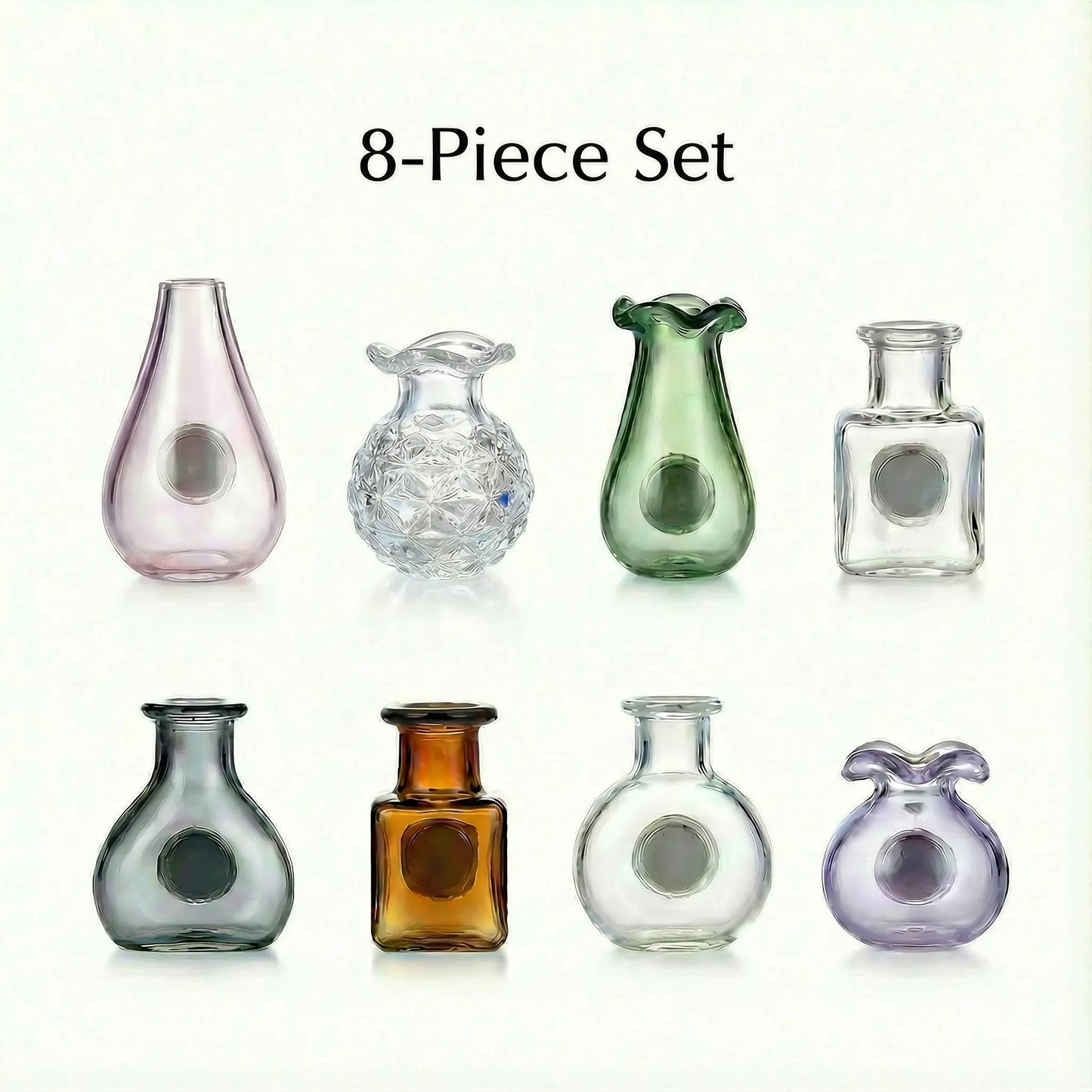 Mini Glass Vase Fridge Magnets Set – Magnetic Bud Vases for Real Flowers & Home Decor
