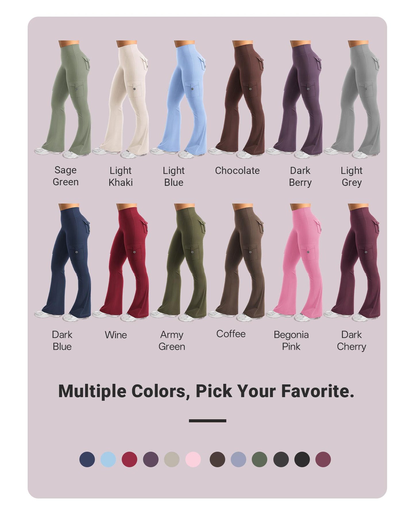 Buy 1, Get the 2nd 50% OFF Hedda High-Waisted Flared Cargo Leggings | Hidden Scrunch Booty Yoga Pants with Pockets