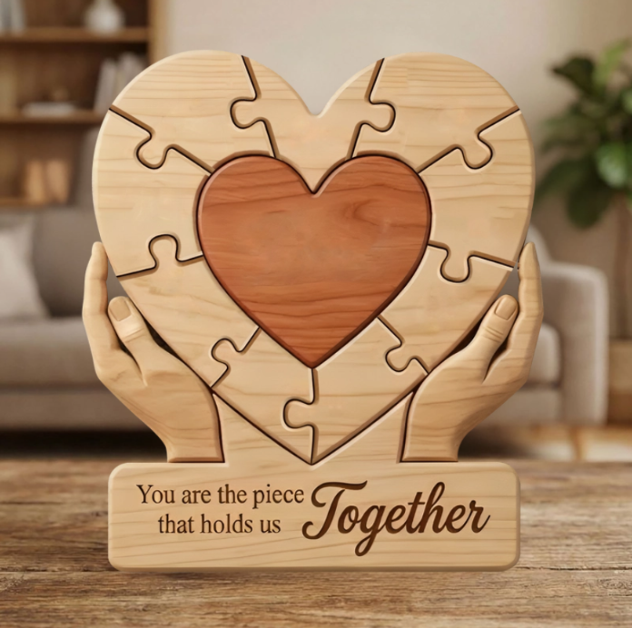 Personalized Wooden Puzzle Plaque For Dad，Father's Day Gift