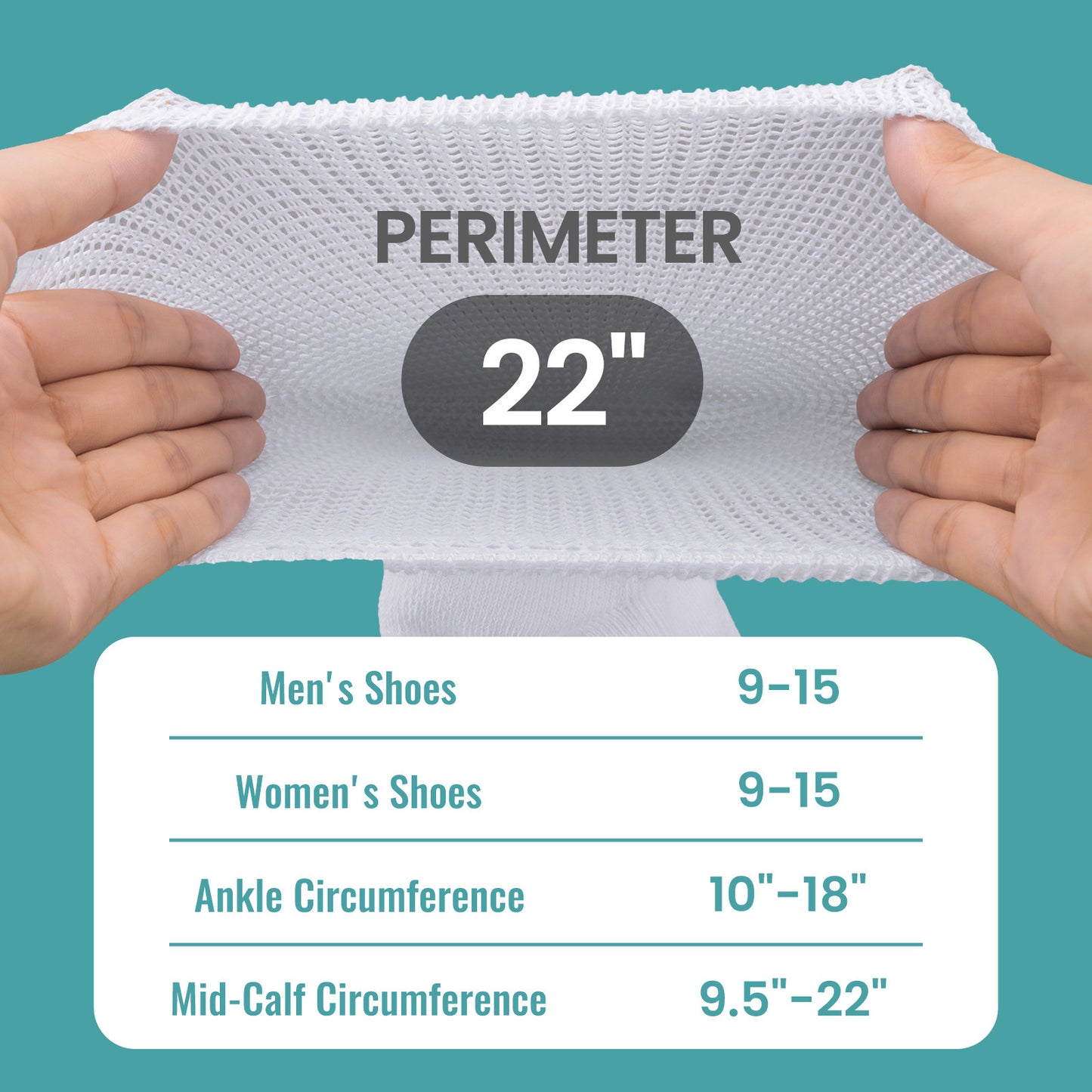 Extra Wide Non-Binding Socks | Premium Cushioned Mid-Calf Socks for Swollen Feet & Wide Calves