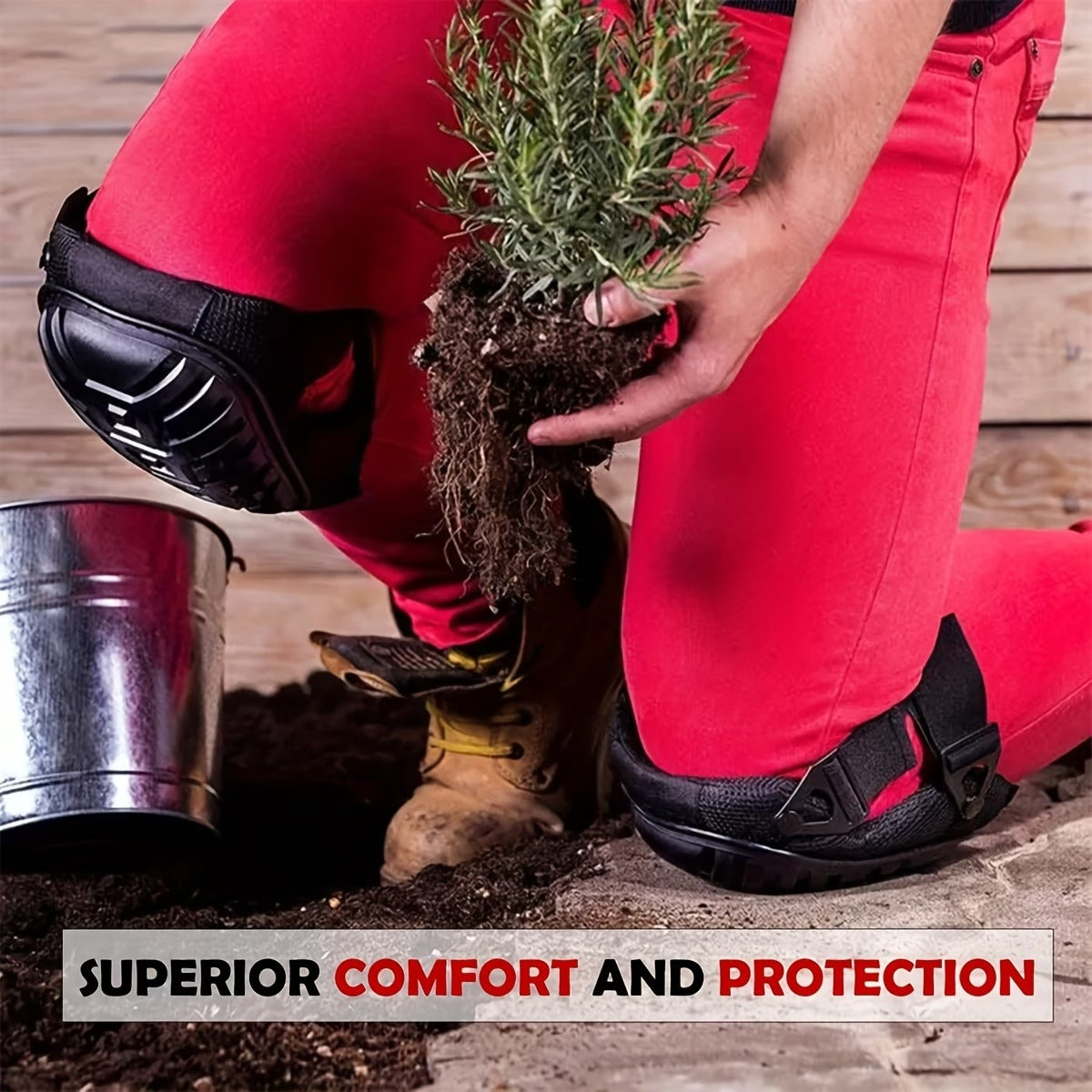 Pro-Grade Hard Shell Knee Pads | Heavy-Duty Concrete & Flooring Work Knee Protection
