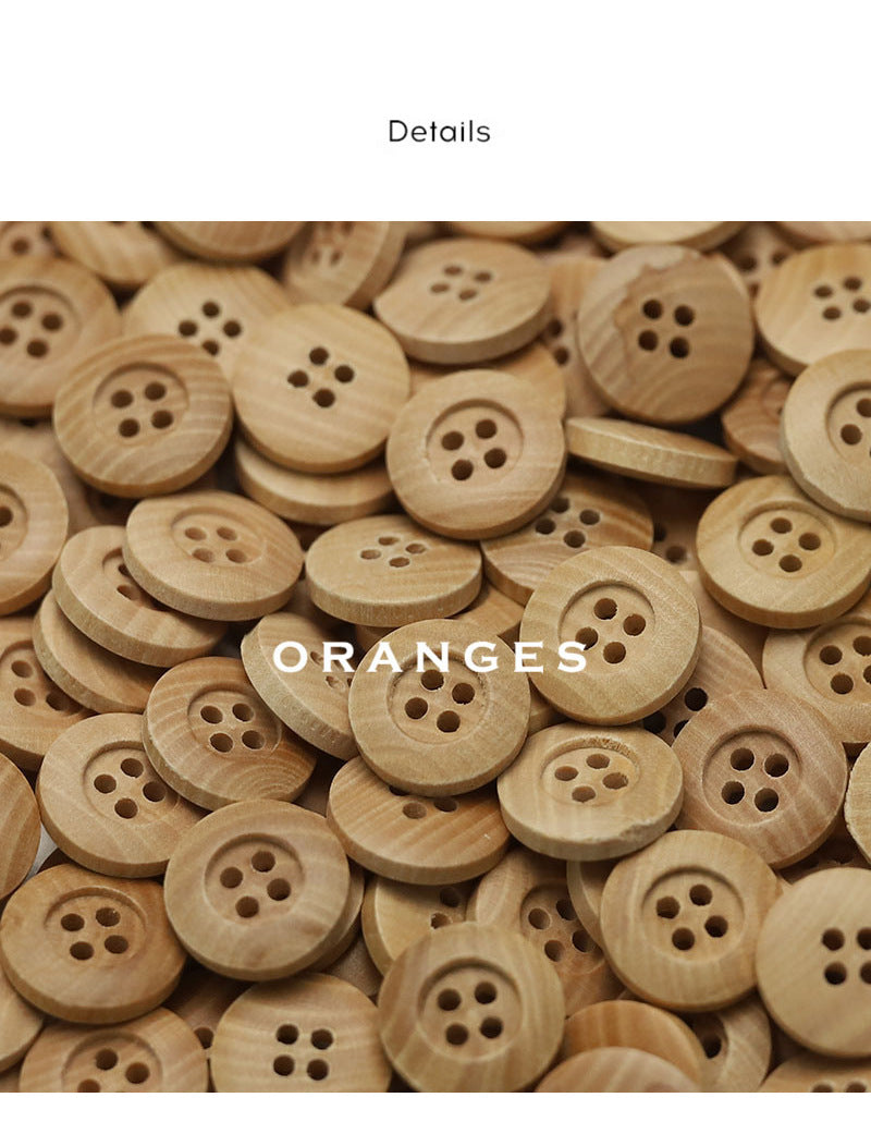 Natural Wood Buttons (2 & 4 Hole) — Sewing Supplies for Baby Clothes, Shirts & Cardigans