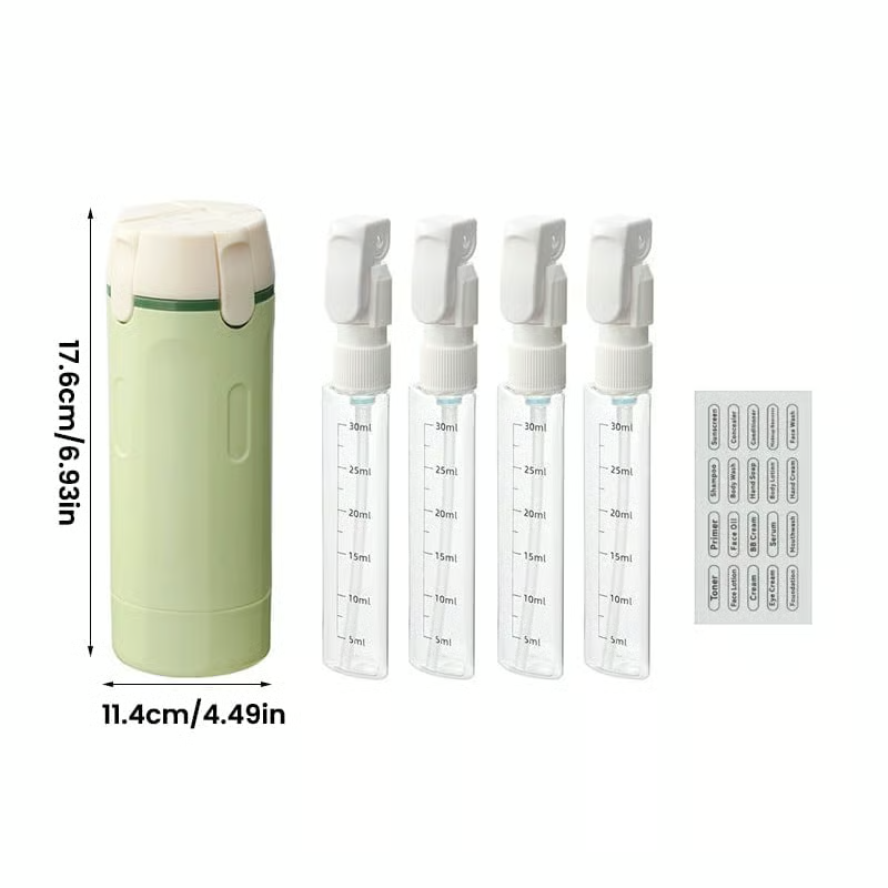 4-in-1 Leakproof Rotatable Travel Dispenser Set
