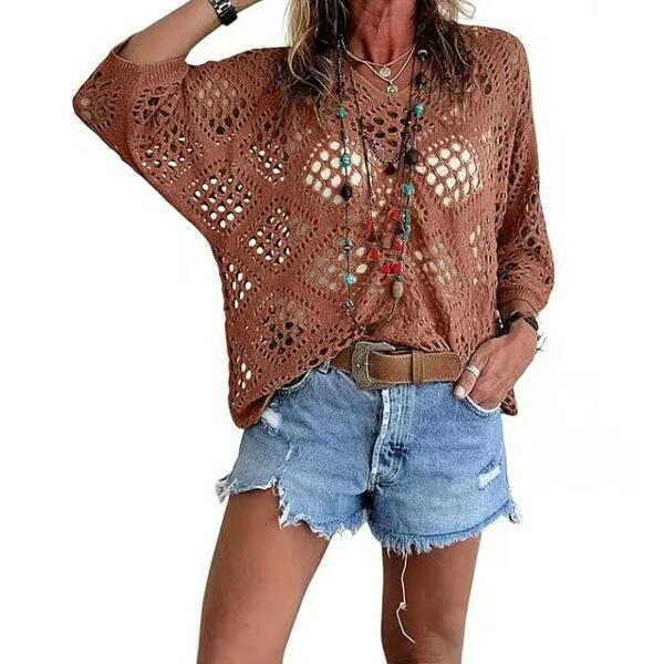 🐚 Limited Offer: 50% OFF | Bohemian Summer Crochet Pullover - Your Essential Beach Layer 🌊
