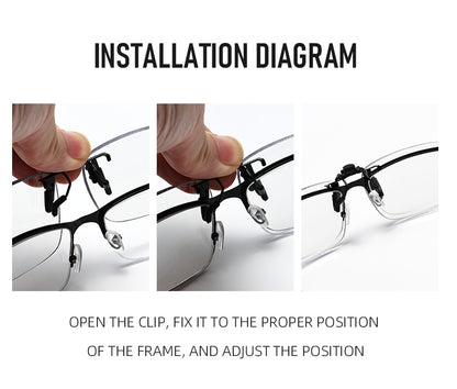 Photochromic Progressive Multifocal Clip-On Reading Glasses | Anti-Blue Light & Flip-Up Lenses