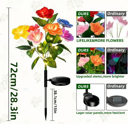 🎁🔥☀️2026 NEW Solar Simulated Garden Lights,upgraded solar panels, IP44 dustproof and waterproof
