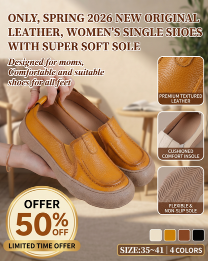 🥿🥿Spring 2026 New Original Leather Women's Single Shoes With Super Soft Sole