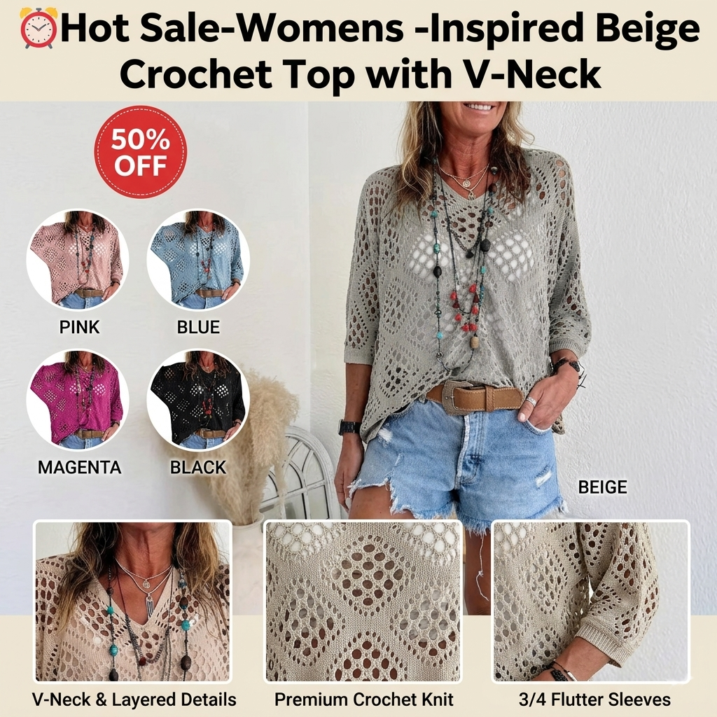 🐚 Limited Offer: 50% OFF | Bohemian Summer Crochet Pullover - Your Essential Beach Layer 🌊