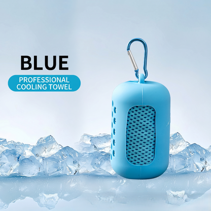 Cool-sensing sports sweat-absorbing outdoor capsule towel