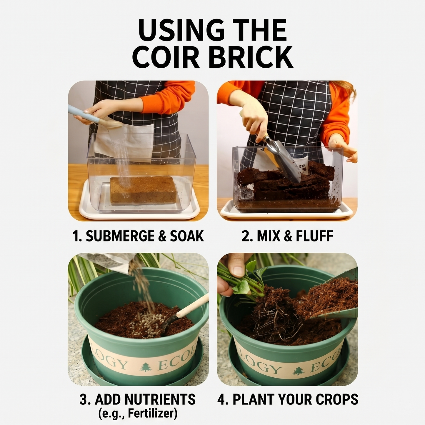 🔥 🌱 Premium Organic Coconut Coir Bricks For Plants🥥