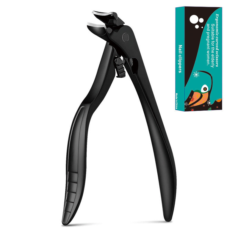 🏆35K+ SOLD! 🥳✂️ Black Curved Nail Clipper – Ergonomic & Easy for Seniors 🖤🎖️