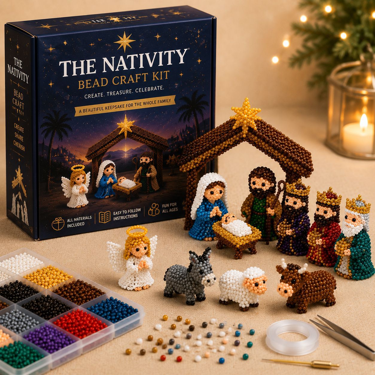 🧵✨ 3D Beaded Animal DIY Craft Kit – A Thoughtful Handmade Gift