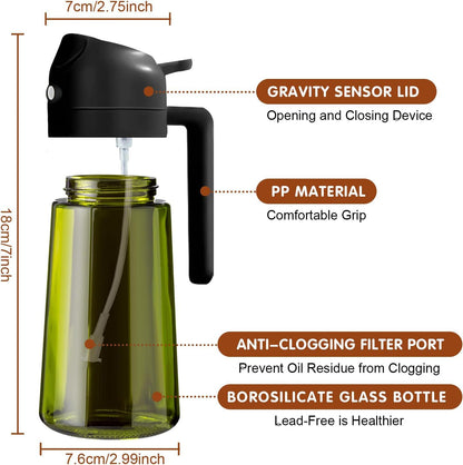 💕2 in 1 Glass Oil Sprayer & Dispenser