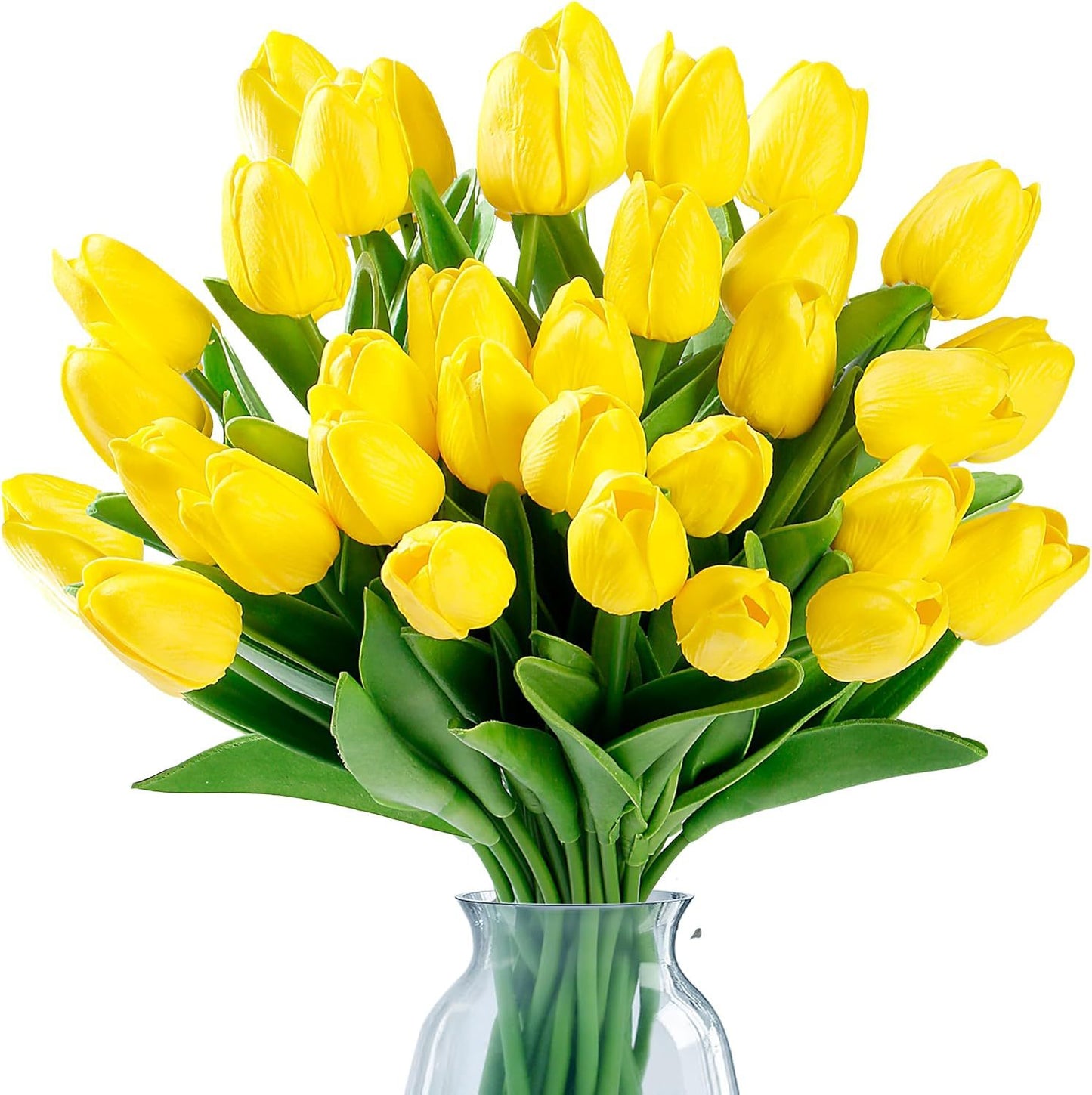 18-Stem Artificial Tulip Bouquet | Vibrant Faux Flowers for Home & Porch