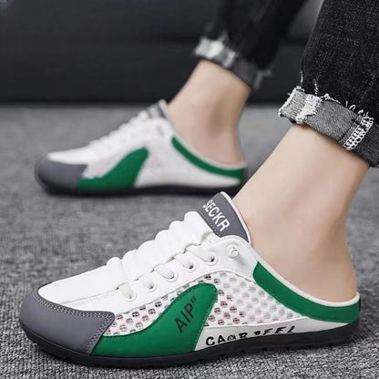 Men's Mesh Breathable Half Slippers