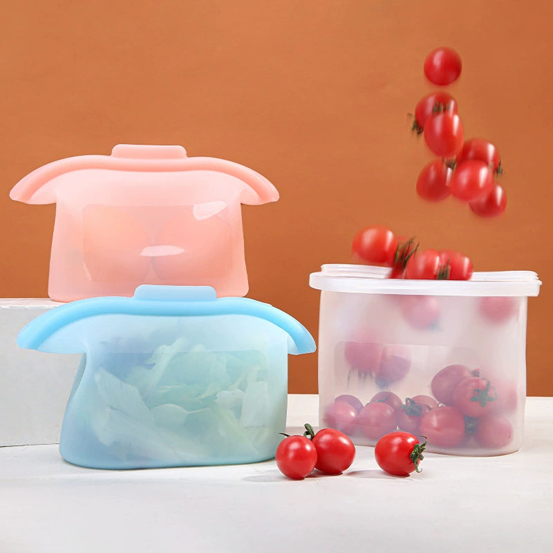 1000ML refrigerator freshness preservation bag microwave oven food-grade silicone food storage and storage bag