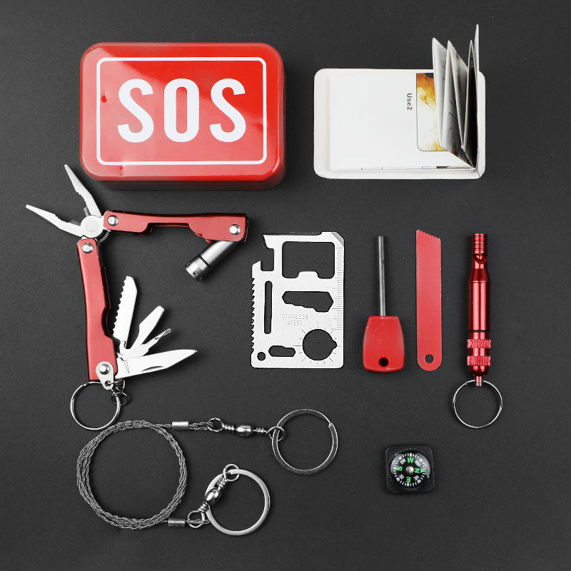 🌲 Ultimate Emergency Survival Kit | Portable SOS Outdoor Gear & Multi-Tool Box for Camping & Hiking