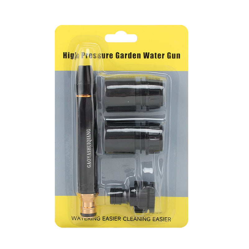 Home high-pressure car wash water gun with booster nozzle and hose, portable handheld water sprayer, a must-have for watering plants and vegetables, car washing, garden cleaning, pet bathing and outdoor rinsing.