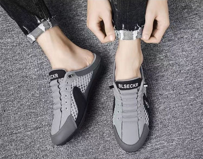 Men's Mesh Breathable Half Slippers