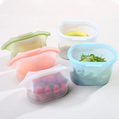 1000ML refrigerator freshness preservation bag microwave oven food-grade silicone food storage and storage bag