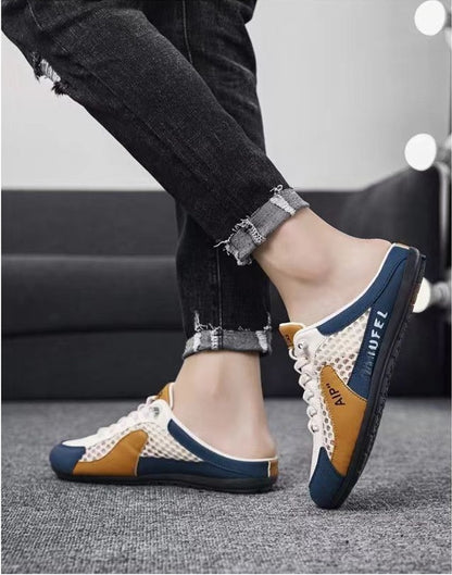 Men's Mesh Breathable Half Slippers