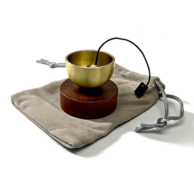 Zen Brass Mindfulness Chime | Solid Wood Meditation Bell for Relaxation & Yoga