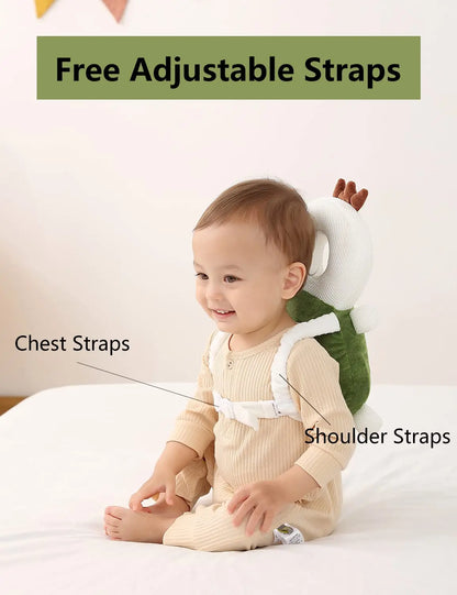 🛡️ Adorable Baby Head Protector Backpack | Anti-Fall Safety Cushion for Walking & Crawling