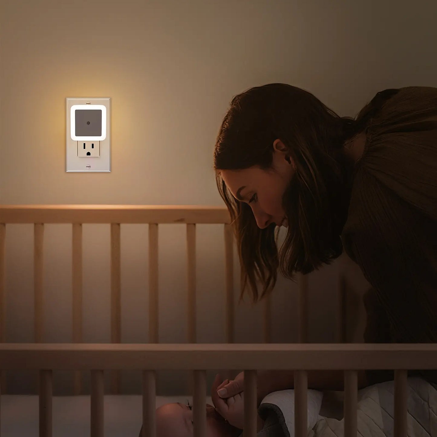 6-Pack Smart Sensor Night Lights – Warm White Plug-in LED for Nursery, Stairs & Hallways