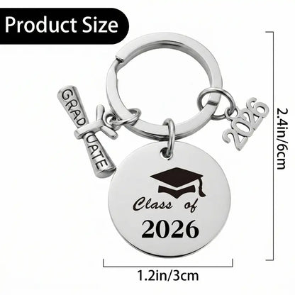 Class of 2026 Graduation Keychain Gift Set (Set of 3) - Perfect for Daughter, Son, Best Friends, High School & College Grads