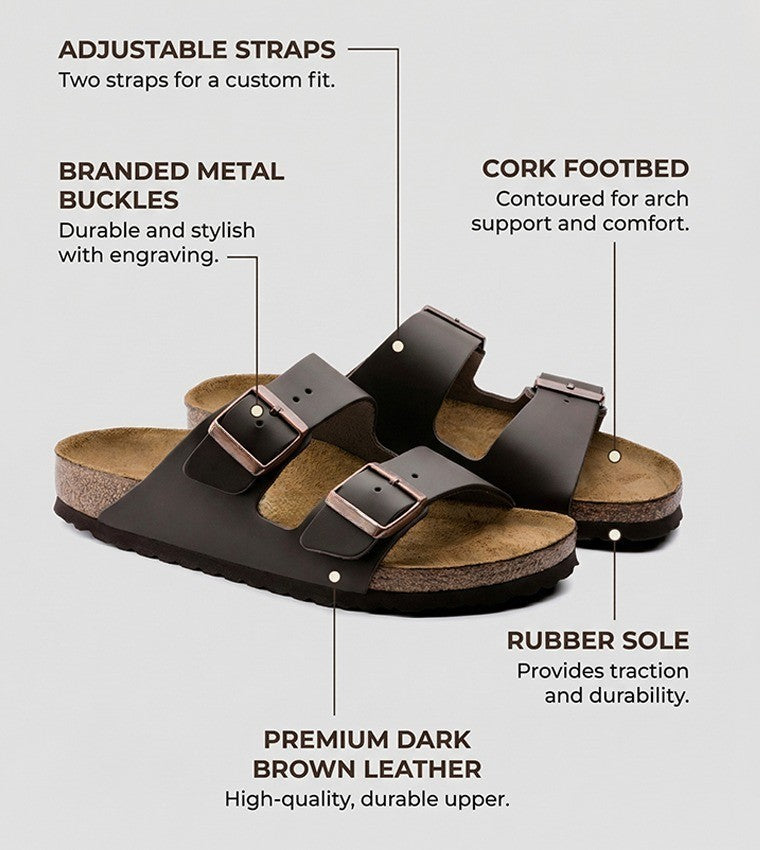 Heritage Crafted Full-Grain Leather Cork Sandals
