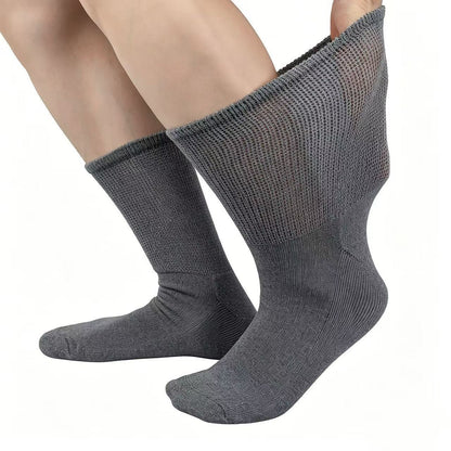 Extra Wide Non-Binding Socks | Premium Cushioned Mid-Calf Socks for Swollen Feet & Wide Calves