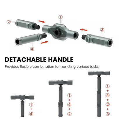 2026 Upgraded 24-in-1 Magnetic Ratchet Screwdriver Set - S2 Steel Multi-Functional Tool Kit for Home & DIY
