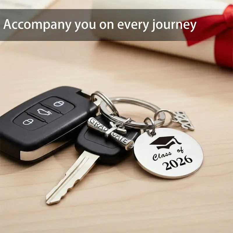 Class of 2026 Graduation Keychain Gift Set (Set of 3) - Perfect for Daughter, Son, Best Friends, High School & College Grads