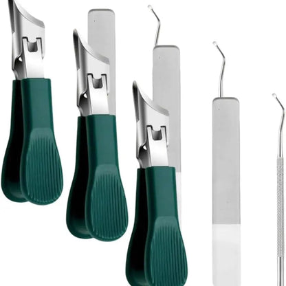 Wide Jaw Opening Nail Clippers for Thick Nails | Heavy Duty Podiatrist Tool Set