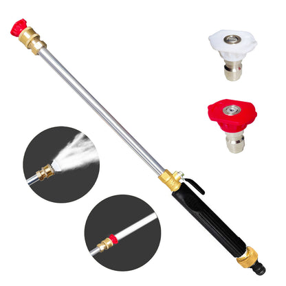 High Pressure Power Washer Wand for Garden Hose - Professional Car Wash Sprayer with 2 Nozzles for Home Cleaning, Garden Watering & Pet Washing