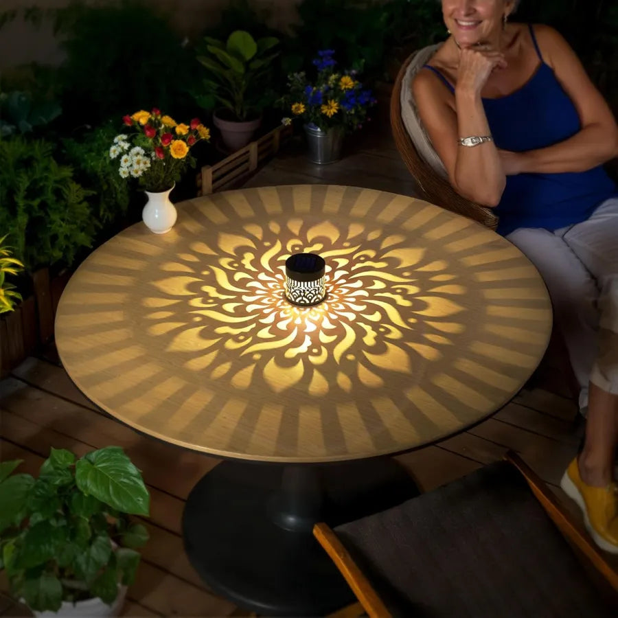🔥Limited 50% OFF🔥Solar Mandala Projector Light Patio Ambient Decor