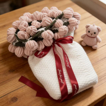 Handcrafted 3D Rose Throw Blanket | Premium Plush Floral Knit for Gifting