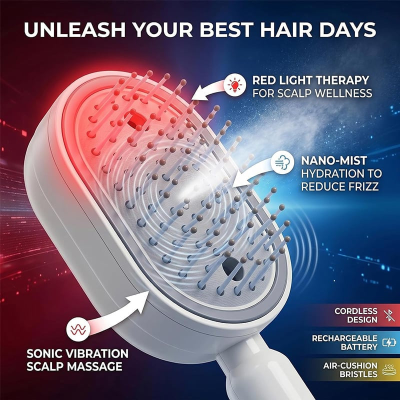 ⏰Final 3 Hours: Only $32.99🎉Electric Spray Air Cushion Massage Comb