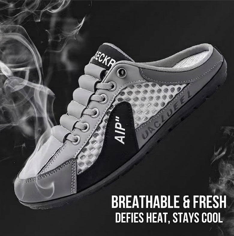 Men's Mesh Breathable Half Slippers