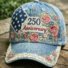 USA 250th Anniversary Baseball Cap — 3D Digital Print, Sun-Shading & UV Protection