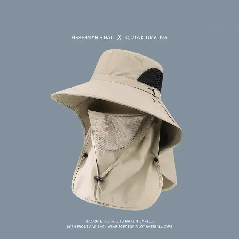 🎁Spring/Summer Fisherman's Hat Detachable Outdoor Fishing Face Covering Neck Protection