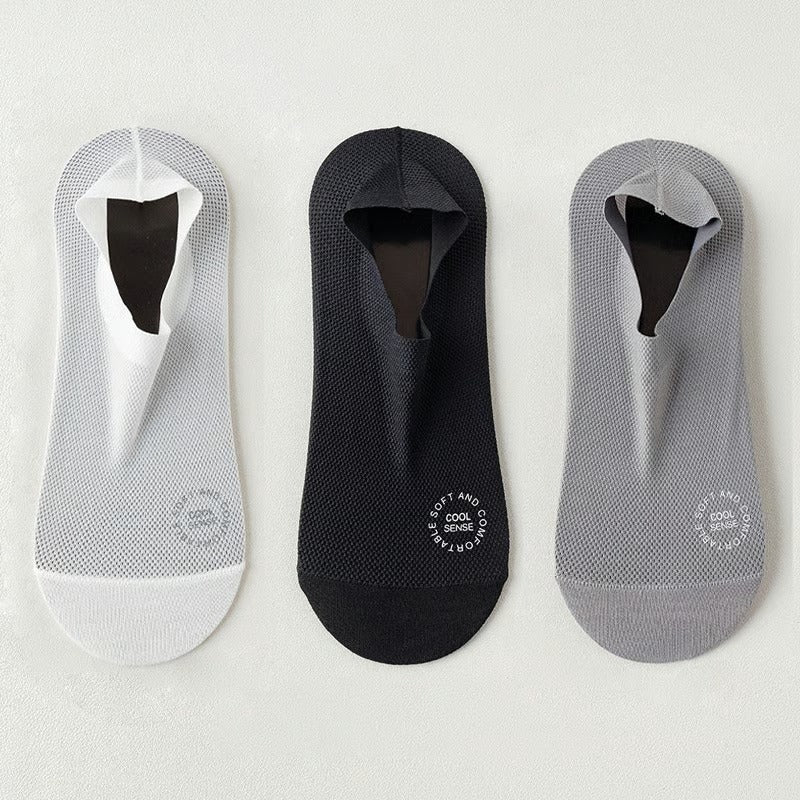 🔥 3-Pair Invisible Grip Socks Pack 🧦 – Breathable Low-Cut Anti-Slip Sweat-Absorbing Design