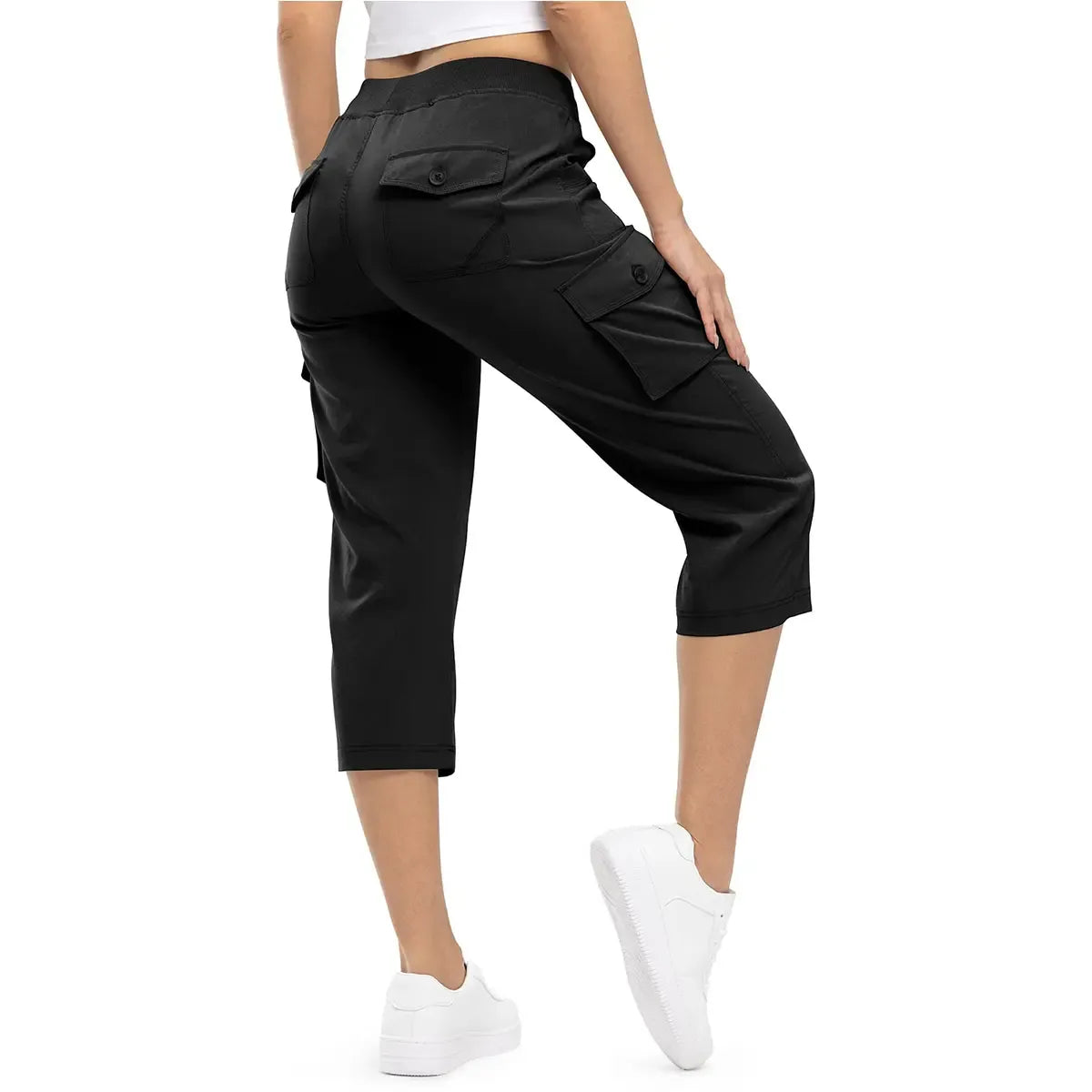 Women's Lightweight Hiking Capris: Quick-Dry, 6 Pockets, Loose Fit