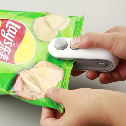 ✨ 2-in-1 Rechargeable Mini Bag Sealer & Cutter | Magnetic Handheld Heat Sealer for Food Storage
