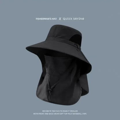 🎁Spring/Summer Fisherman's Hat Detachable Outdoor Fishing Face Covering Neck Protection