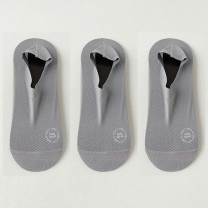 🔥 3-Pair Invisible Grip Socks Pack 🧦 – Breathable Low-Cut Anti-Slip Sweat-Absorbing Design