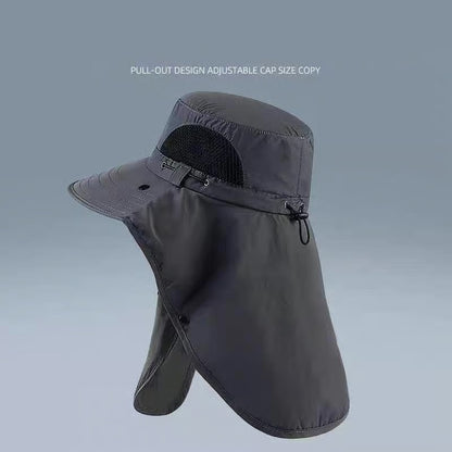 🎁Spring/Summer Fisherman's Hat Detachable Outdoor Fishing Face Covering Neck Protection