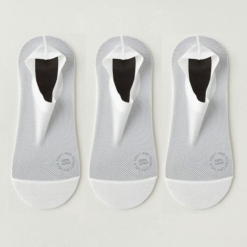 🔥 3-Pair Invisible Grip Socks Pack 🧦 – Breathable Low-Cut Anti-Slip Sweat-Absorbing Design